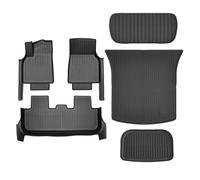 Car Floor Mat For Tesla For Model Y For Juniper For Launch 2025 Floor Mat With Door Sill Strip TPE Trunk Cargo Liner Boot Backrest Pad Floor Mats Set(M*Y-S*N-6PCS,Right Hand Drive)
