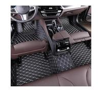 Car Floor Mat Leather PU Car Floor Mat For Skoda For Rapid 2013 2014 2015 2016 2017 2018 2019 2020 Non-Slip Waterproof interior(Black white)