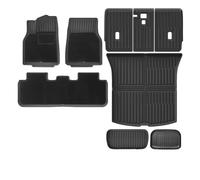 Car Floor Mat Set For Model For Y For Juniper 2025 Launch RHD TPE Floor Mats With Carpet Cargo Liner Non-Slip Trunk Backrest Full Cover Carpet(DL-FTBM-12PCS)
