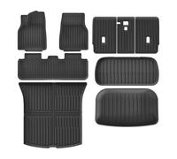 Car Floor Mat Set For Tesla For Model For Y 5-Seats Launch For Juniper 2025+ Floor Mats Cargo Trunk Liners TPE Scuff Guard Protection Pads Carpet(LHD 9PCS)