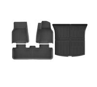 Car Floor Mat Set For Tesla For Model For Y For Juniper For Launch 2025+ TPE Floor Mats & Cargo Liner All Weather Trunk Liner Backrest Carpet(RHD 4pcs sets)