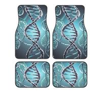 Car Floor Mats 4 Piece Universal Floor Mats DNA Genetic Helix Floor Mats for Cars Rubber Car Mat Set Non-Slip Cars Foot Pad Carpet Decor Heel Pad for most vehicles