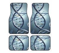 Car Floor Mats 4 Piece Universal Floor Mats Genetic Helix Floor Mats for Cars Rubber Car Mat Set Non-Slip Cars Foot Pad Carpet Decor Heel Pad for most vehicles