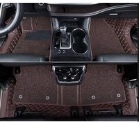 Car Floor Mats 5 7 Seats For Mitsubishi For Outlander 2020 2021 Leather Carpets Covers Interior Waterproof Custom Rugs Accessories Anti Slip Mat Floor(5 Seats Brown B)