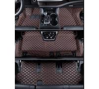 Car Floor Mats 5 7 Seats For Mitsubishi For Outlander 2020 2021 Leather Carpets Covers Interior Waterproof Custom Rugs Accessories Anti Slip Mat Floor(7 Seats Brown A)