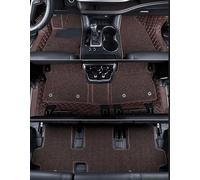 Car Floor Mats 5 7 Seats For Mitsubishi For Outlander 2020 2021 Leather Carpets Covers Interior Waterproof Custom Rugs Accessories Anti Slip Mat Floor(7 Seats Brown B)
