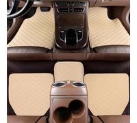 Car Floor Mats 5PCS PU Synthetic material Universal Car Floor Mats Waterproof Auto Foot Pad Protector Carpet Front And Rear Set Accessories(Beige)