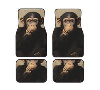 Car Floor Mats All-Weather Front Rear Foot Mat Sets of 4 Pieces The silent monkey Car Mats Full Set Non-Slip Automotive Carpet Interior Accessories Universal Car Foot Mats for Cars SUV Sedans