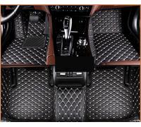Car Floor Mats Car Floor Mats For A6 C6 4F 2004-2011 Carpet Luxury Leather Mat Full Set Durable Rug Auto Interior Parts Accessories Rubber Car Mat(Black beige,LHD)