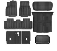Car Floor Mats Carpets For Tesla For Model Y For Juniper For Launch 2025 Floor Trunk Backrest Mat TPE Floor Mats With Carpet & Cargo Liner(SN-FTBM-9PCS,Right)