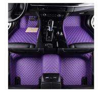 Car Floor Mats Custom Luxury Leather Car Floor Mat For BMW X6 E71 2008-2012 Car Mat Full Set Waterproof Accessories(Purple)