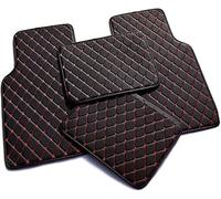 Car Floor Mats fit for Mercedes Benz AMG E Class Klasse E300 E300d E400d E450 E53 - Carpet Anti Slip Mat - Non Slip Car Floor Mat, 4 pcs Floor Mats Set Waterproof,C Black-red