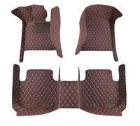 Car Floor Mats For A4 B9 For Avant 2017 2018 2019 2020 Waterproof Carpets Interior Accessories PU Leather LUXURY Car Floor Mats Floor Mat Set Complete(Coffee)