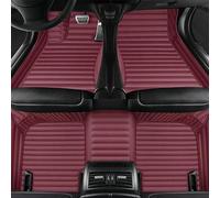Car Floor Mats for Chevrolet Chevy Trax 2019-2022,All Weather Stripe Pu Leather Full Coverage Car Floor Liner,Front & Rear 2 Row Full Set Wine Red