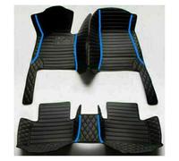 Car Floor Mats For Chevy For Sebring 2001 2002 2003 2004 2005 2006 2007 2008 2009 2010 Leather Floor Liners 3D Carpet Cover Auto Car Mats Floor Mat Set Complete(Style 4 Black Blue)