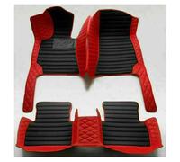 Car Floor Mats For CR-V MT 2004 2005 2006 Waterproof Luxury Floor Liners Leather Full Coverage Carpet Cover Accessories Car Mats Floor Mat Set Complete(Style 4 Red Black)