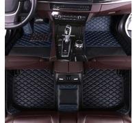 Car Floor Mats for Honda Passport 2019-2024 2025 5-Seat,All Weather Pu Leather Full Coverage Car Floor Liner,Front & Rear 2 Row Full Set Black Blue