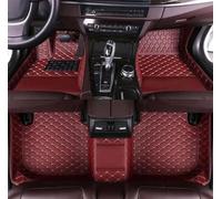 Car Floor Mats for Hyundai Santa Fe 2019-2023 6-Seat,All Weather Full Coverage Car Floor Liner,Front & Rear 3 Row Full Set Wine Red