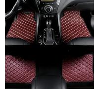 Car Floor Mats for Isuzu D MAX 2015-2018 2019 2020 2021 2022 2023 2024 2025, Waterproof Non-Slip Leather Car Mats All Weather Floor Liner Full Set,Wine Red