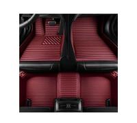 Car Floor Mats For Land For Rover Discovery 3/4 7Seat 2004-2025 RHD Striped Pu Synthetic Material 5D Car Floor Mat Interior Accessories(Wine Red,2017-2025)