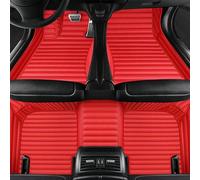 Car Floor Mats for Lincoln Aviator 2022-2024 7-Seat,All Weather Stripe Pu Leather Full Coverage Car Floor Liner,Front & Rear 3 Row Full Set Red