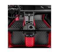 Car Floor Mats For Lincoln For Continental 2014 2015 2016 2017 All Weather Luxury Leather Floor Liners 3D Coverage Auto Carpet Cover Car Mats Floor Mat Set Complete(Style 2 Red Black)