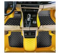 Car Floor Mats For Lincoln For Nautilus 2019 2020 Non-Slip Weather Waterproof Luxury Leather Floor Liners Coverage Carpet Cover Car Mats Floor Mat Set Complete(Style 2 Yellow Black)