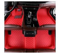 Car Floor Mats For Lincoln MKX 2015 2016 2017 2018 Non-Slip Waterproof Luxury Leather Floor Liners 3D Coverage Auto Carpet Cover Car Mats Floor Mat Set Complete(Style 1 Red)