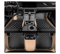 Car Floor Mats For Lincoln MKX 2015 2016 2017 2018 Non-Slip Waterproof Luxury Leather Floor Liners 3D Coverage Auto Carpet Cover Car Mats Floor Mat Set Complete(Style 2 Beig Black)