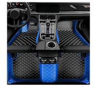 Car Floor Mats For Lincoln MKX 2015 2016 2017 2018 Non-Slip Waterproof Luxury Leather Floor Liners 3D Coverage Auto Carpet Cover Car Mats Floor Mat Set Complete(Style 2 Blue Black)