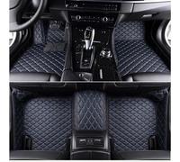 Car Floor Mats for Mazda 3 Sedan 2019-2024 2025 5-Seat,All Weather Pu Leather Full Coverage Car Floor Liner,Front & Rear 2 Row Full Set Black Blue