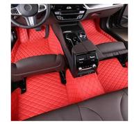 Car Floor Mats For Nissan For Fuga 2005 2006 2007 Car Accessories Artificial Leather Full Coverage Floor Mats(Red 3 PCS)