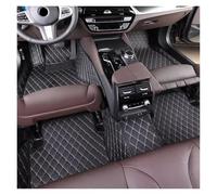 Car Floor Mats For Nissan For Fuga 2005 2006 2007 Car Accessories Artificial Leather Full Coverage Floor Mats(Black White 3 PCS)