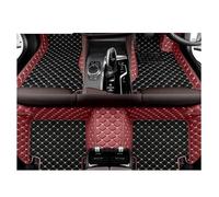 Car Floor Mats For Tesla For Model Y 7 Seat 2020 2021 2022 2023 Leather Mat Interior Parts Floor Pad Rug Carpet Car Accessories Full Coverage Car Mats(Black wine red,RHD)