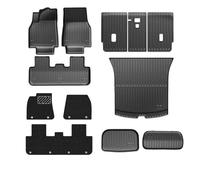 Car Floor Mats For Tesla For Model Y For Juniper 2025 2026 TPE All Weather Double Layered Carpets Odorless Wear-Resistant Trunk Pad Extended Floor Mats(Double Layer 12PCS)