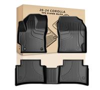 Car Floor Mats for Toyota Corolla Sedan 2020-2023, Heavy Duty TPE All Weather Automotive Floor Mats, 1st & 2nd Row Full Set Rubber Floor Liners, Anti Skid Car Mats(not fit for Hatchback), Black