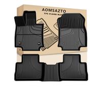 Car Floor Mats for Toyota RAV4 2019-2021, Heavy Duty TPE All Weather Automotive Floor Mats, 1st & 2nd Row Full Set Rubber Floor Liners, Anti Skid Car Mats, Black