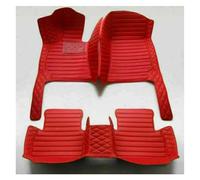 Car Floor Mats For Volvo V90 2017 2018 2019 2020 Waterproof Luxury Leather Floor Liners 3D Coverage Carpet Cover Car Accessories Car Floor Mats Vehicle Mats(Style 4 Red)
