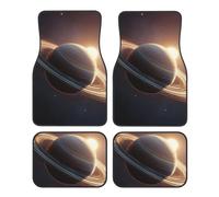 Car Floor Mats Four-Piece Set Non-Slip Automotive Front Rear Floor Foot Mats Saturn Ring Planet Car Mats Auto Accessories Universal Automotive Floor Carpets for Cars Trucks SUV Sedans