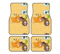 Car Floor Mats Full SetSunflower Seed Squirrel Auto Floor Mat Universal Car Carpet All Weather Protection Fit for SUV Van, Sedan, Truck, Set of 4