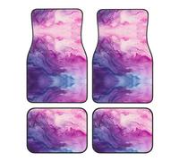 Car Floor mats, Keep The Interior of Your car, Truck or Van Tidy, Easy to Clean, Blue and Purple Ink Lines Fade-Resistant Floor mats Set of 4,