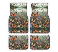 Car Floor mats, Keep The Interior of Your car, Truck or Van Tidy, Easy to Clean, Butterfly Swarm Fade-Resistant Floor mats Set of 4,