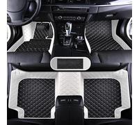 Car Floor Mats Leather Car Floor Mat For Mitsubishi For Outlander 2008 2009 2010 2011 2012 Waterproof interior Accessorie(Black white)