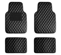 Car Floor Mats Leather for Fiat 600 2023-2025 Hybrid, 4Pcs Customize Non-Slip Waterproof Front Rear Row Foot Carpets, All-Weather Liners Pads Accessories,A/Black