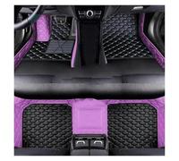 Car Floor Mats LHD For Dacia For Sandero 2013 2014 2015 2017 2016 Interior Accessories Leather Car Floor Mat Interior Styling Full Coverage Car Mats(Black Purple)