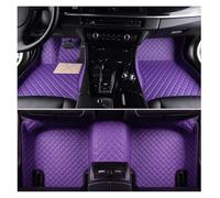 Car Floor Mats LHD For Focus 2012 2013 2014 2015 2016 2017 Years Anti-fouling Floor Mats Artificial Leather Interior Car Accessories Full Coverage Car Mats(Purple 5 seats)