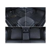 Car Floor Mats PU Leather Customized Car Floor Mats For VW For Atlas 7 For Seat 2017 2018 2019 2020 Interior Accessories Car Mats(Black)