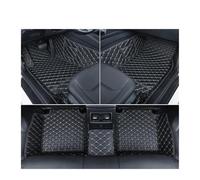 Car Floor Mats PU Leather Customized Car Floor Mats For VW For Atlas 7 For Seat 2017 2018 2019 2020 Interior Accessories Anti Slip Mat(B-beige)