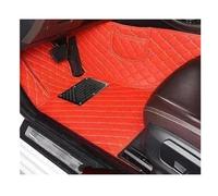 Car Floor Mats PU Leather Customized Car Floor Mats For VW For Atlas 7 For Seat 2021 2022 2023 Interior Accessories Car Mats(Red)