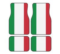 Car Floor Mats Set Durable Polyester Foot Mats with Unique Italian flag Print Design Easy Install